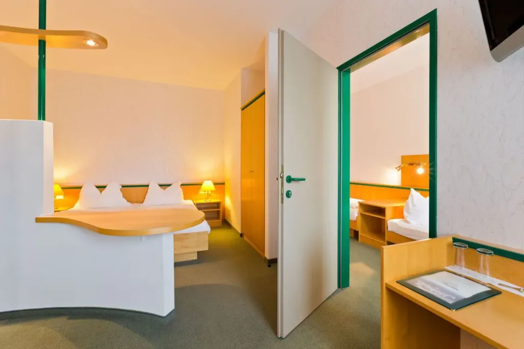 Blick in das Familienzimmer des Motel Baden